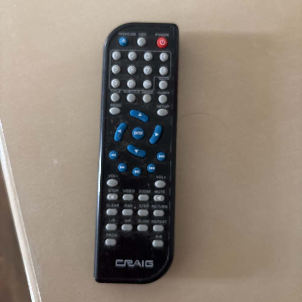 Craig Replacement Remote Control CVD401A DVD Player UM-4